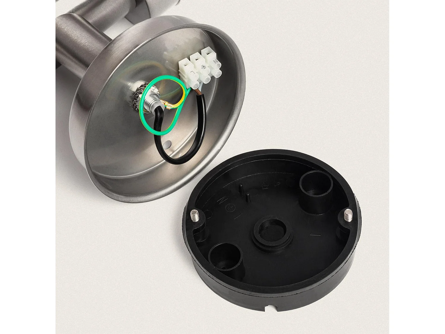 Aplique de Pared Exterior Acero Inoxidable Idun Plateado