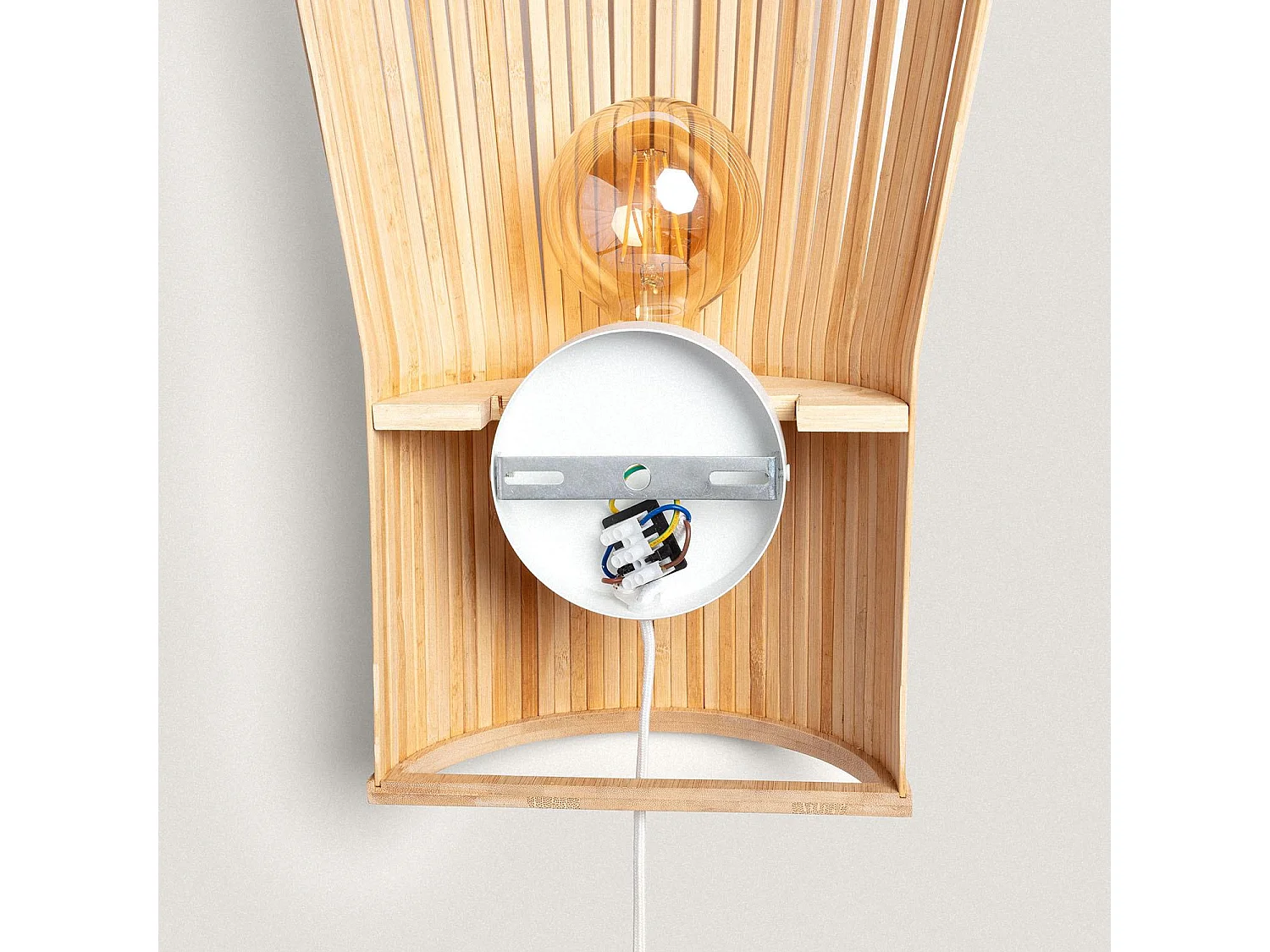 Aplique de Pared Bambú Zahara ILUZZIA Natural