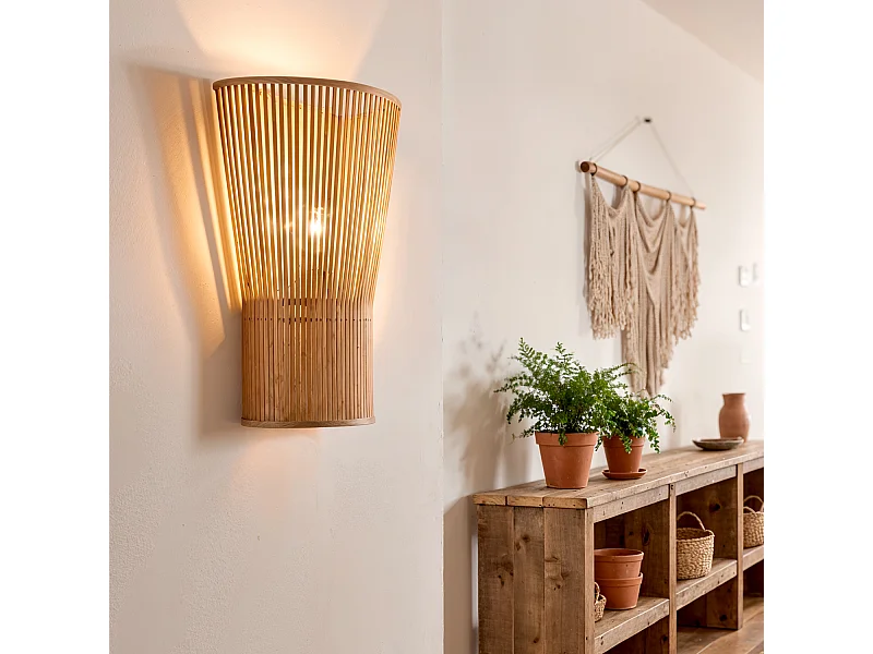 Applique Murale Bambou Zahara ILUZZIA Naturel