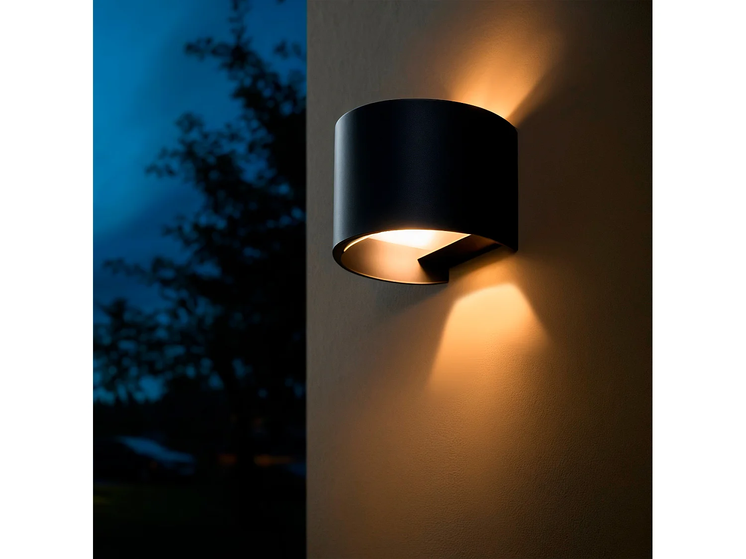 Applique da Parete per Esterni LED 6W Alluminio Superficie Arhus Nero
