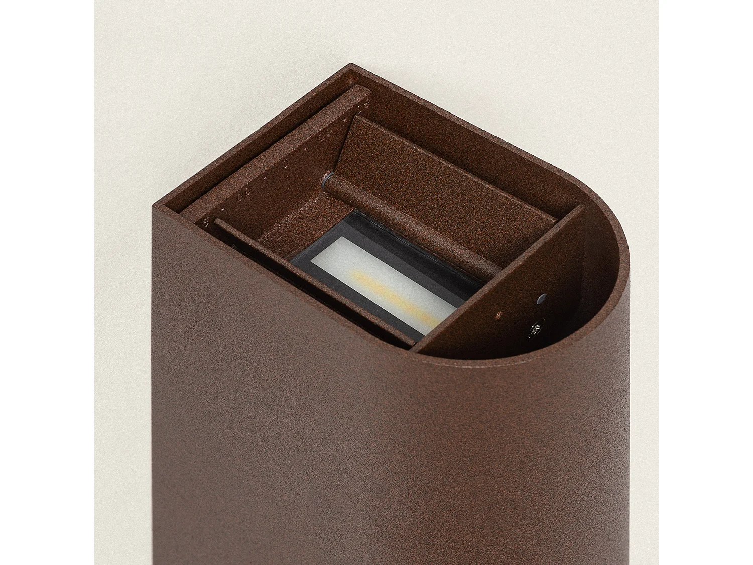 Aplique de Pared Exterior LED 10W Aluminio Iluminación Doble Cara CCT Seleccionable Denny Round Large Óxido