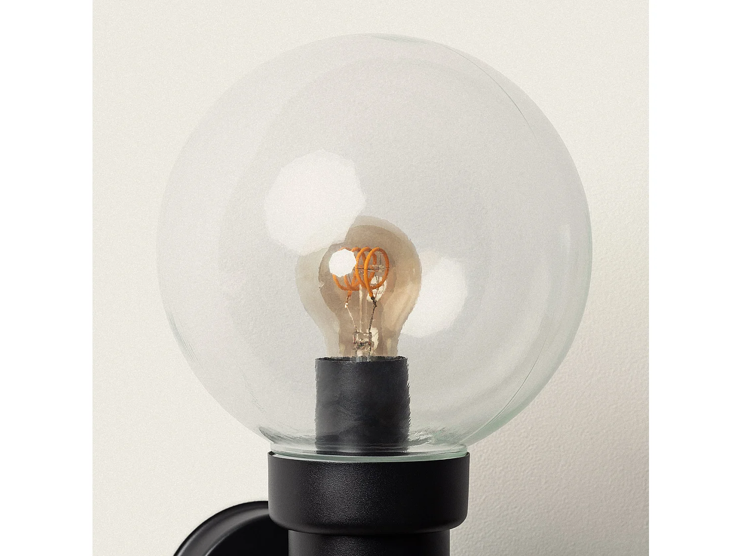 Applique Murale Extérieure Acier Inoxydable avec Capteur Crépusculaire Optic Noir