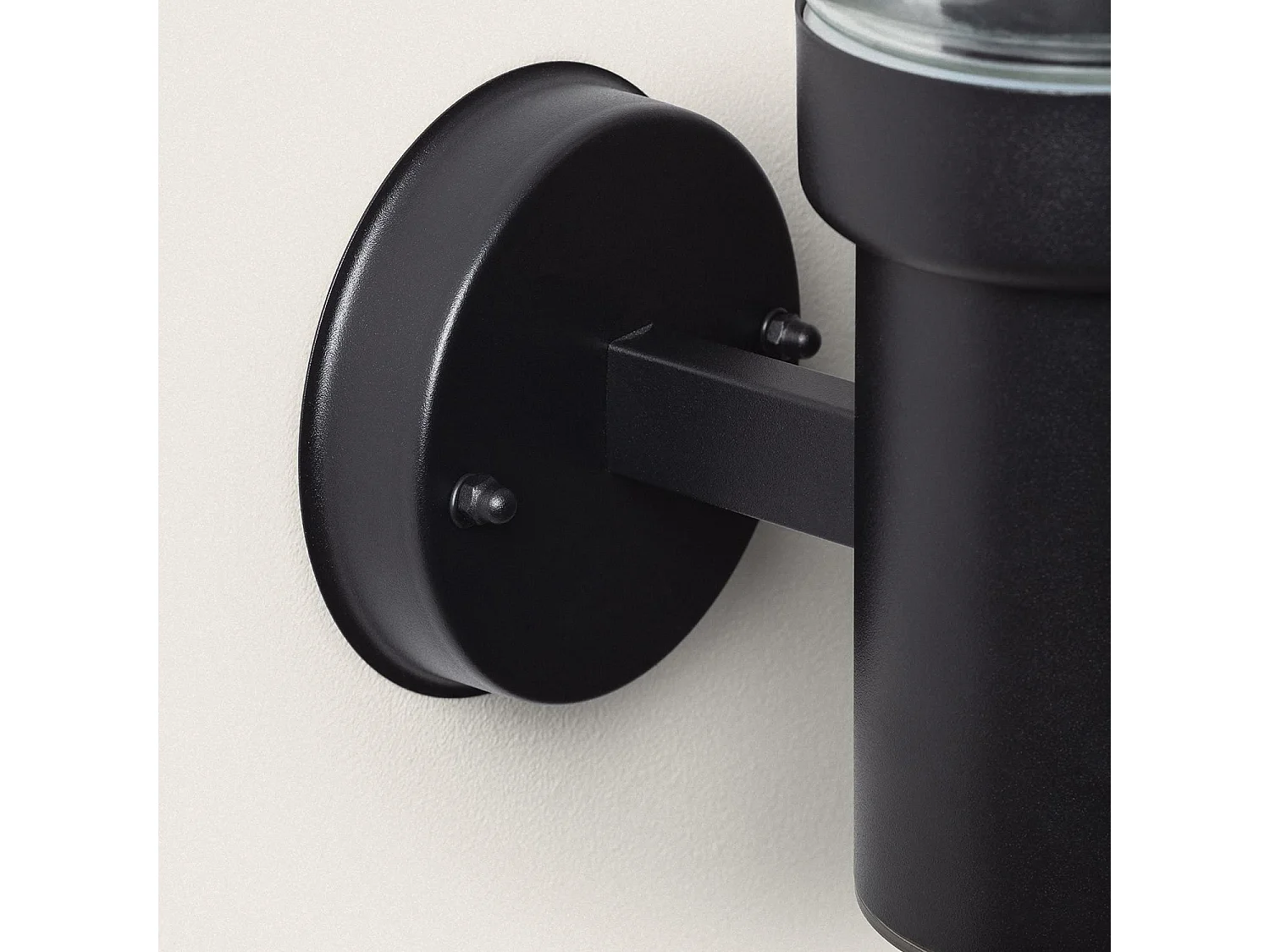 Applique da Parete Esterno Acciaio Inossidabile con Sensore Crepuscolare Optic Nero