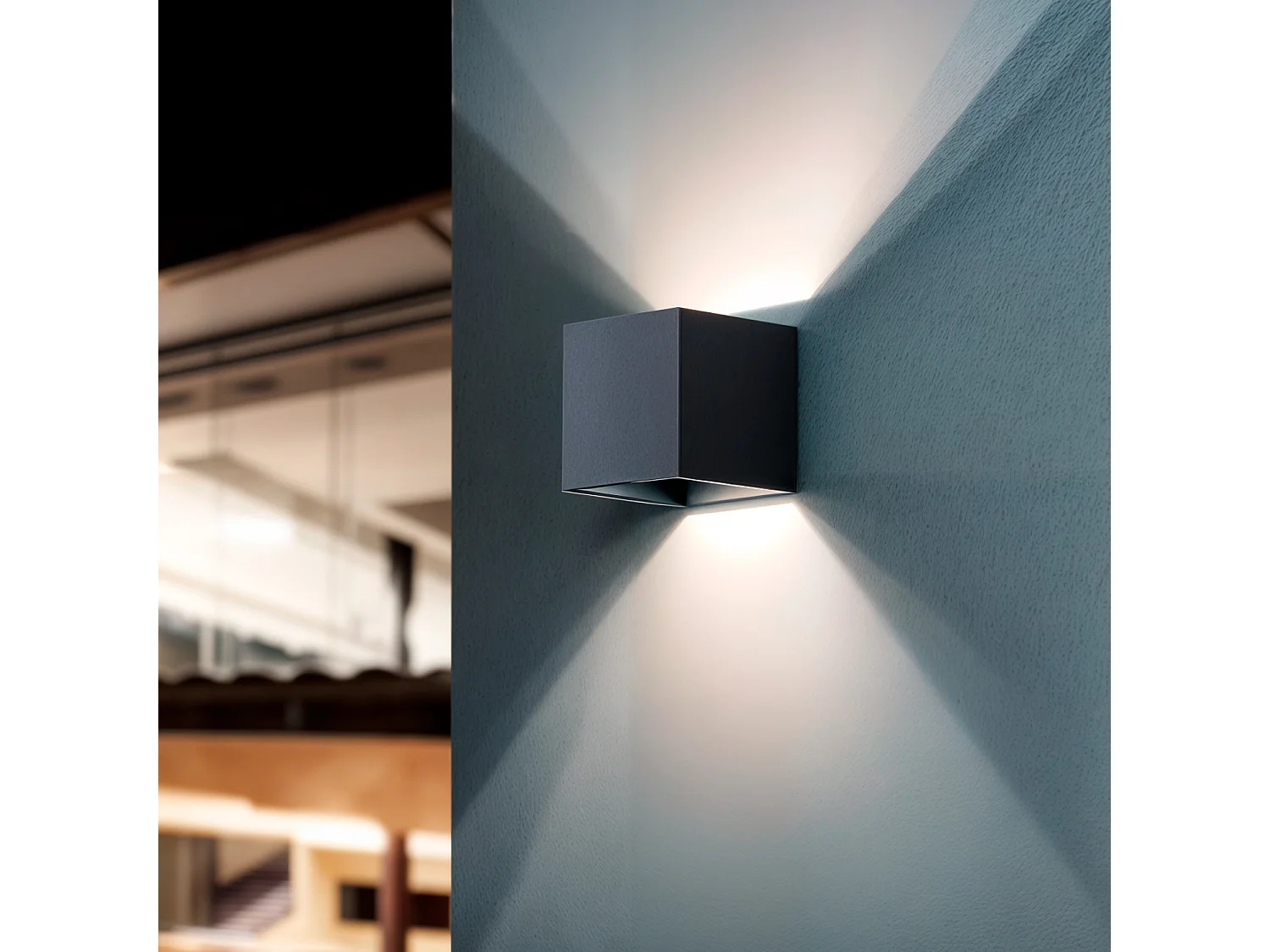 Applique Murale Extérieure LED 6W Aluminium en Saillie Berhus Noir