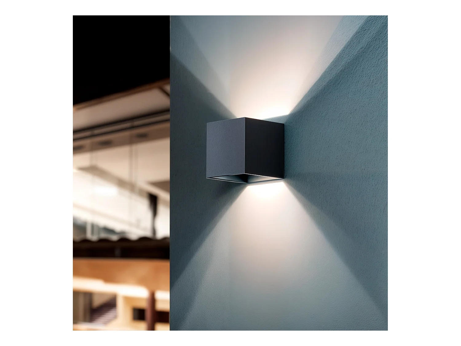 Applique Murale Extérieure LED 6W Aluminium en Saillie Berhus Noir