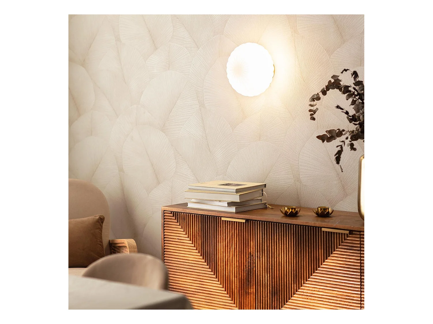 Applique da Parete Vetro Celina Bianco