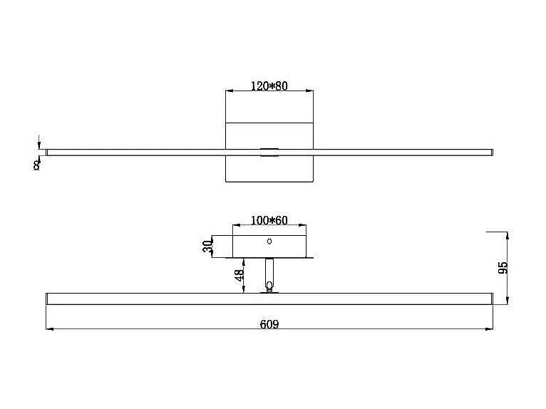 Applique LED pour Cadre 7W Hockney 600 mm Bronze