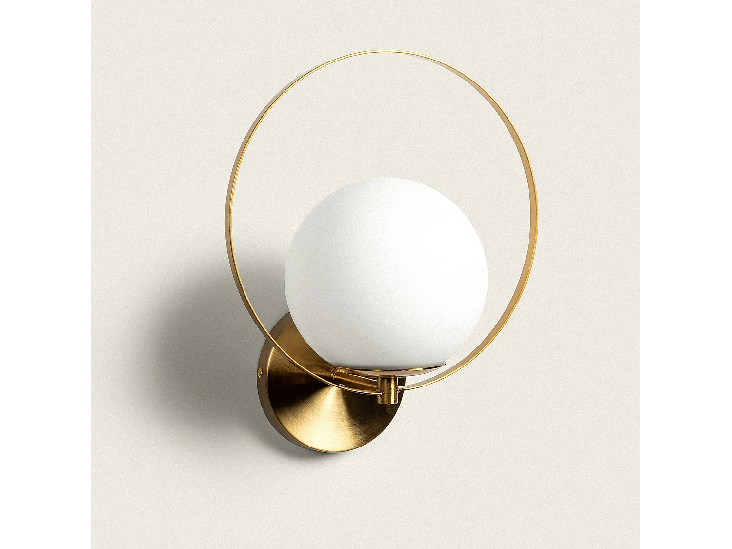 Lámpara de Pared Exterior Metal y Cristal Layla Dorado