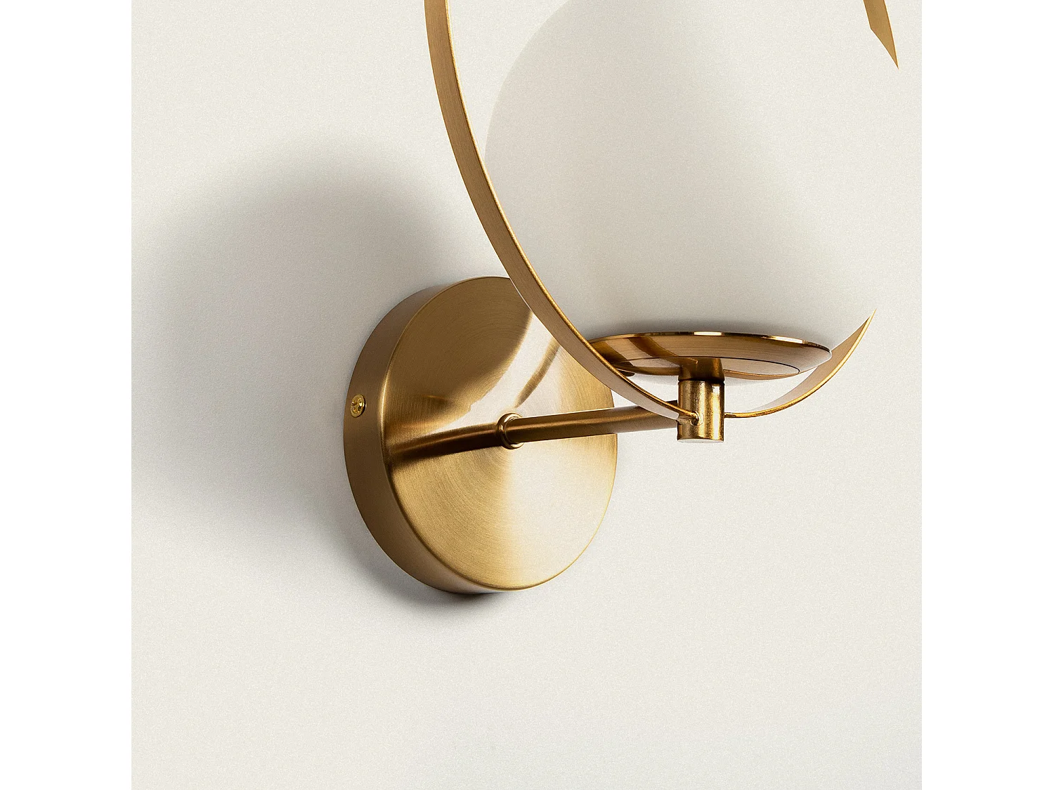 Lámpara de Pared Exterior Metal y Cristal Layla Dorado