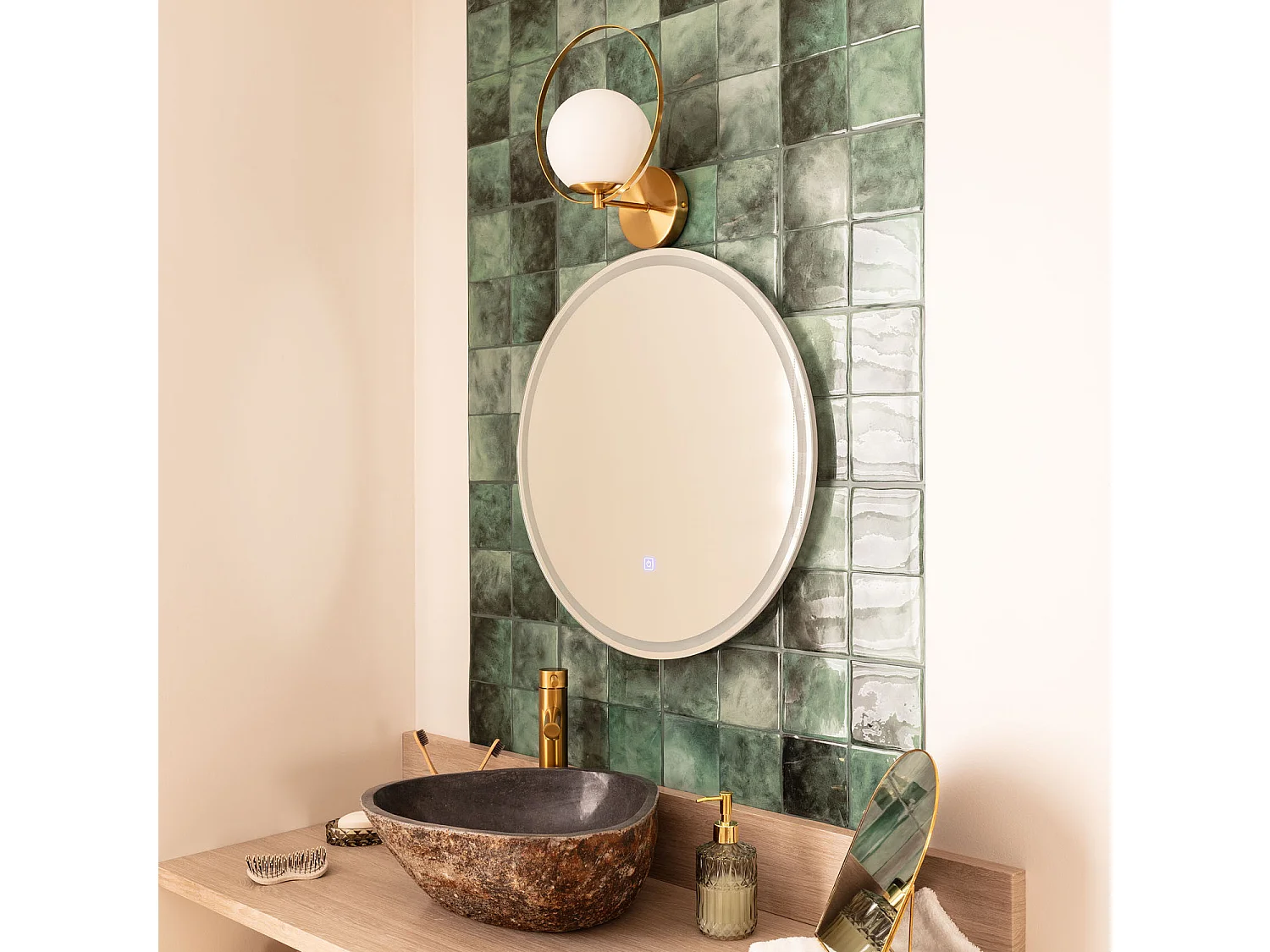 Applique murale Extérieure Métal et Verre Layla Doré