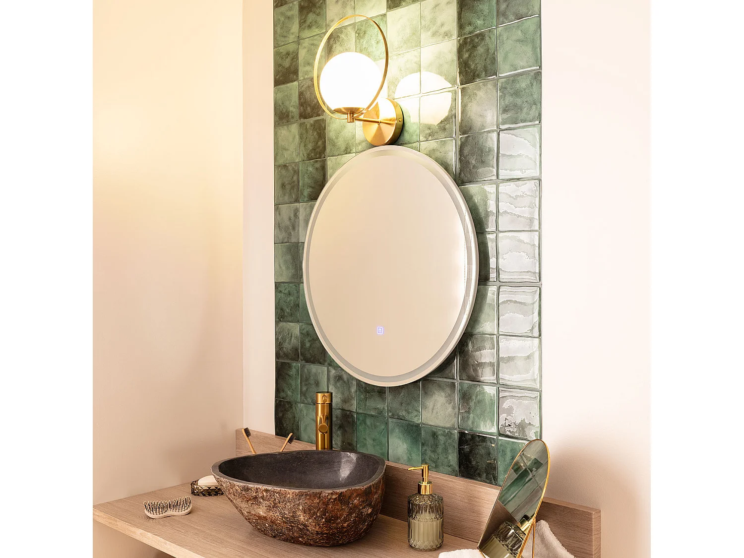 Applique murale Extérieure Métal et Verre Layla Doré