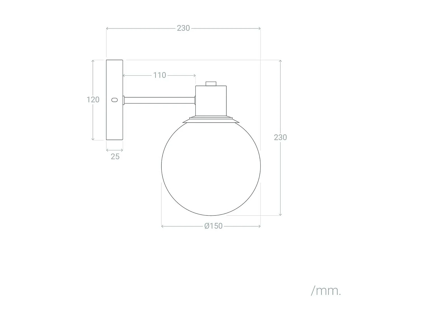 Lampe Murale Extérieur en Métal et Verre Yanbu Noir