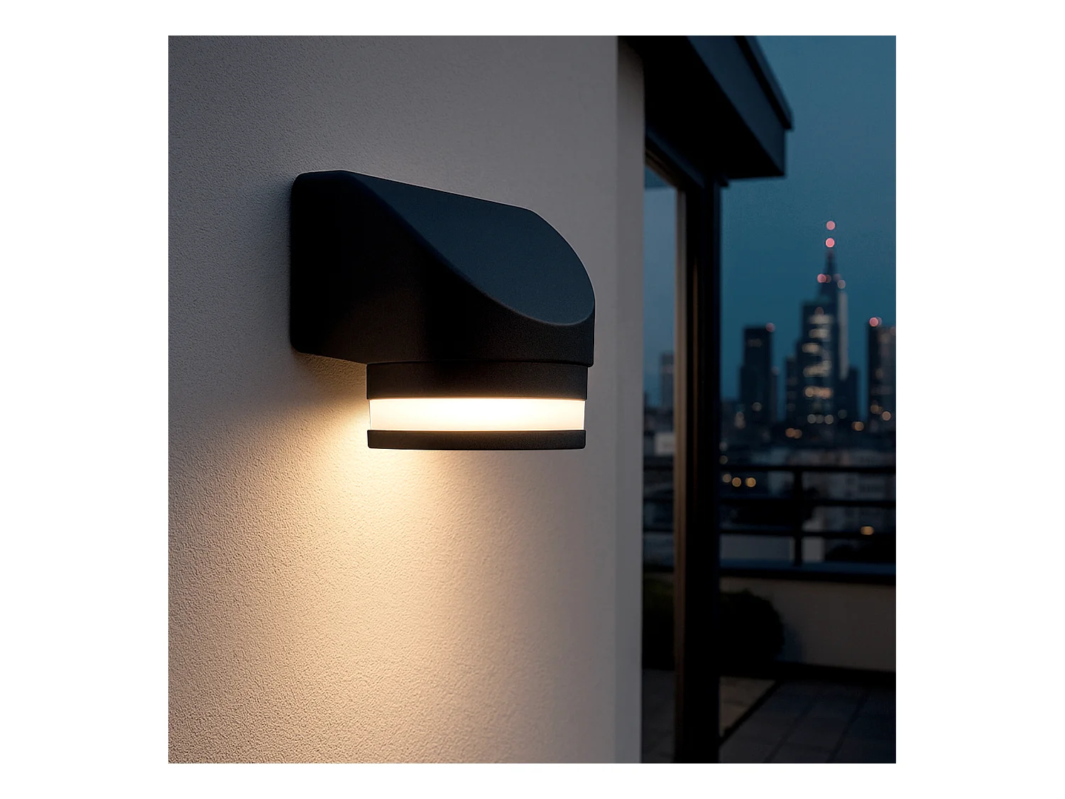 Applique Murale LED Extérieure 5W Aluminium en Saillie Neky Noir