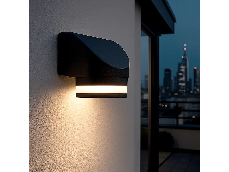 Applique Murale LED Extérieure 5W Aluminium en Saillie Neky Noir