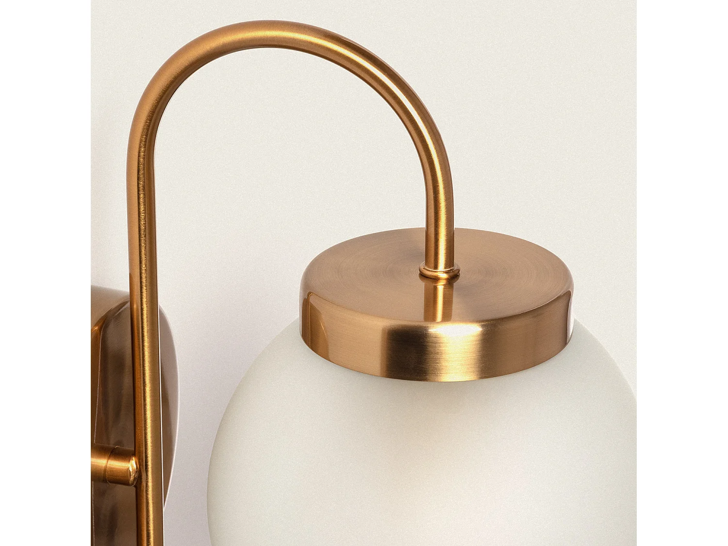 Lampe Murale Extérieur en Métal et Verre Rafha Doré