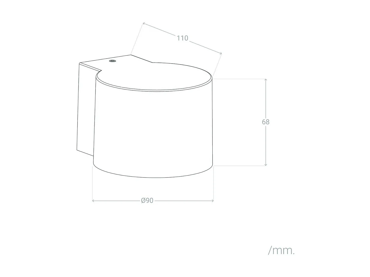 Applique da Parete per Esterni LED 7W Alluminio Kudu Nero Opaco