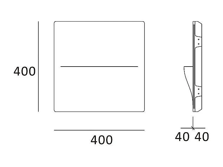 Applique da Parete Integrazione Cartongesso per Lampadina LED G9 Foro 403x403 mm Bianco