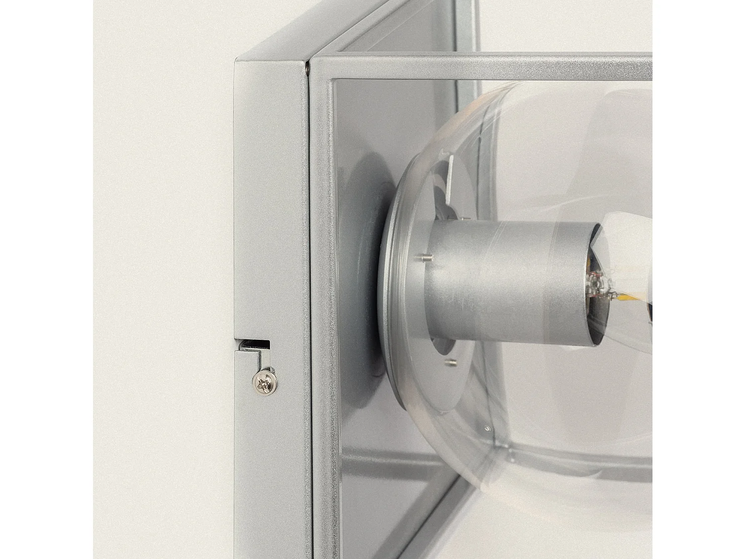 Lampe Murale Extérieure Métal et Verre Tabuk Argent