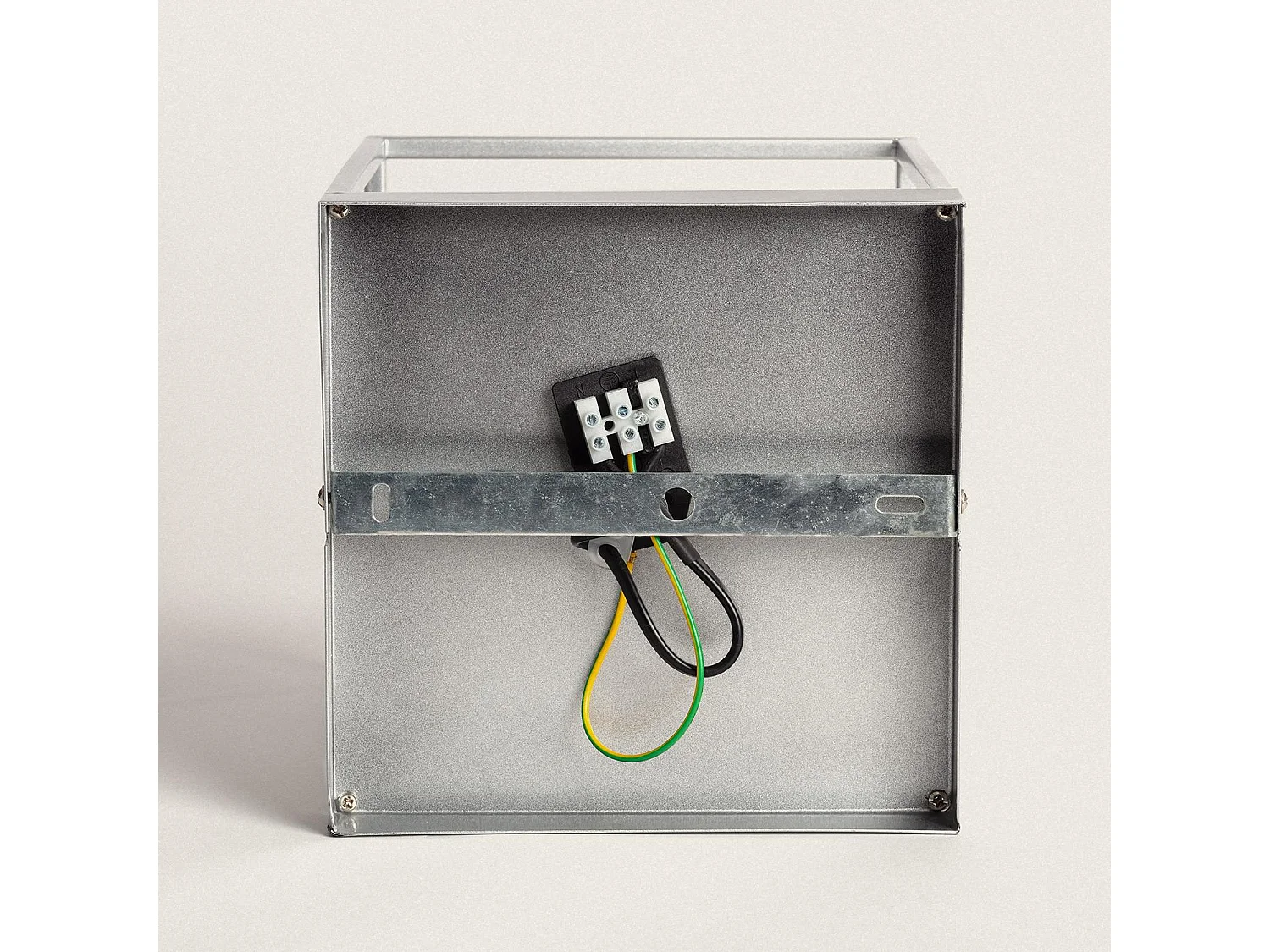 Lampe Murale Extérieure Métal et Verre Tabuk Argent