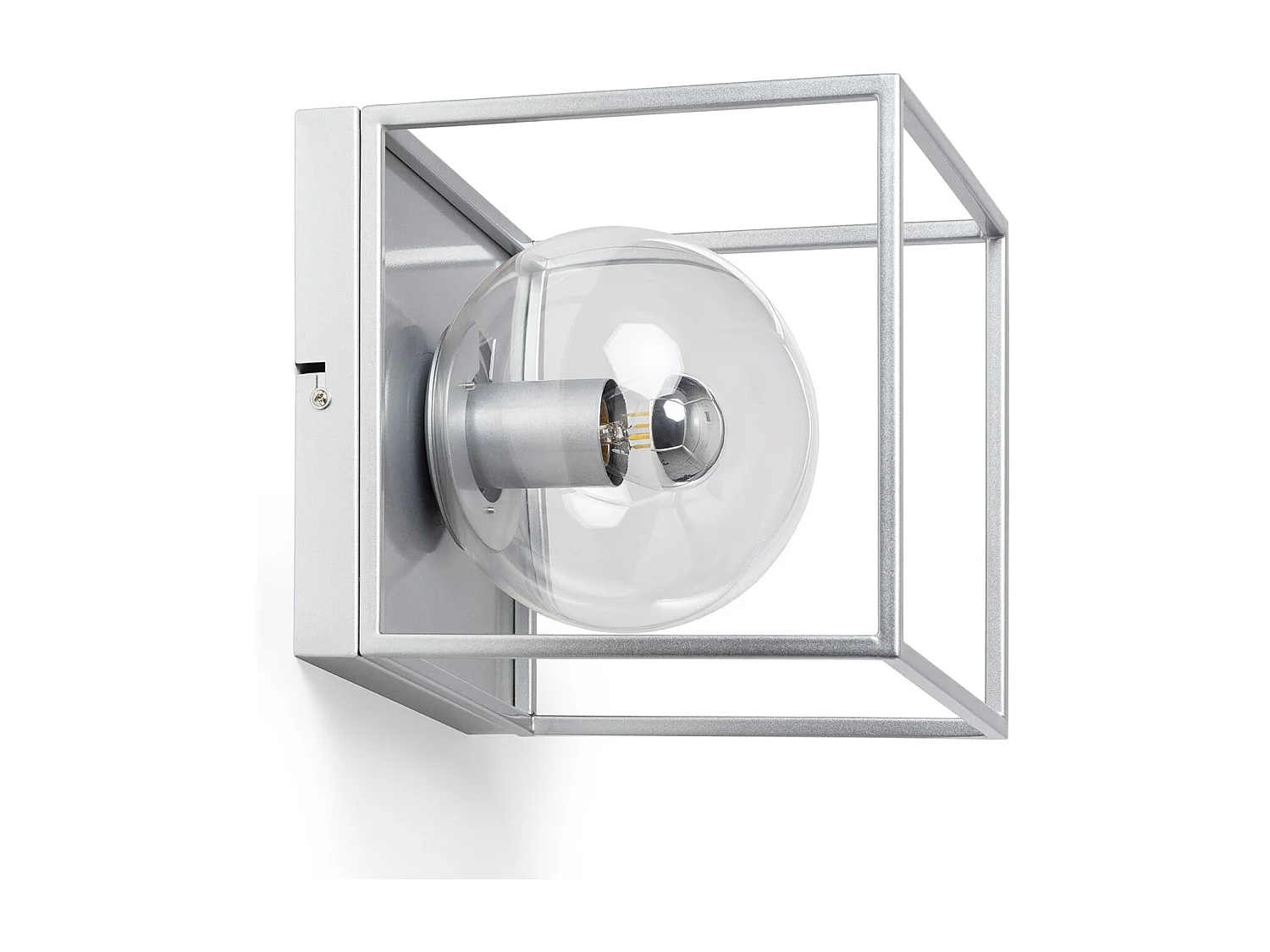 Lampe Murale Extérieure Métal et Verre Tabuk Argent