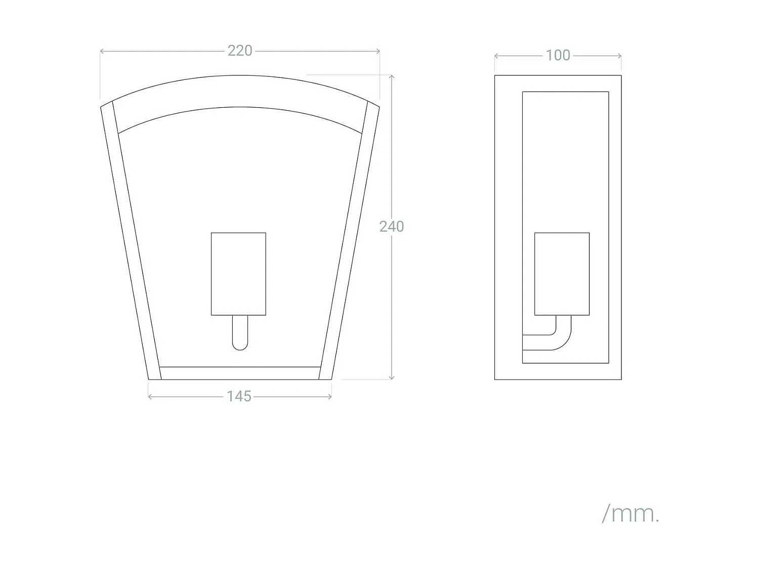 Applique Murale Extérieure Acier Inoxydable Zinnia Blanc