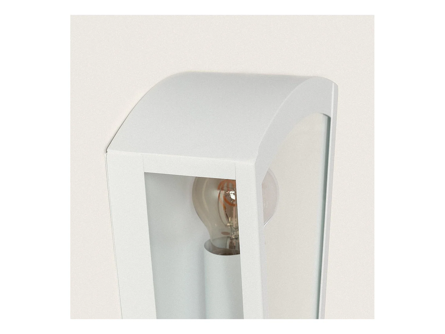 Aplique de Pared Exterior Acero Inoxidable Zinnia Blanco