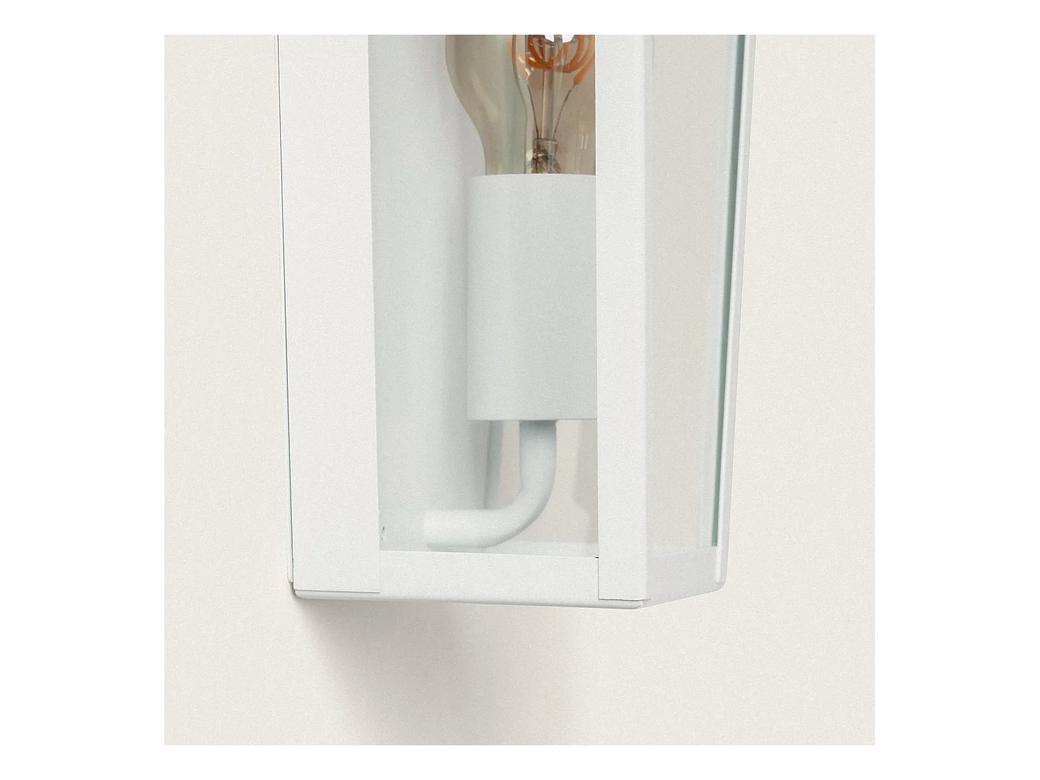 Aplique de Pared Exterior Acero Inoxidable Zinnia Blanco