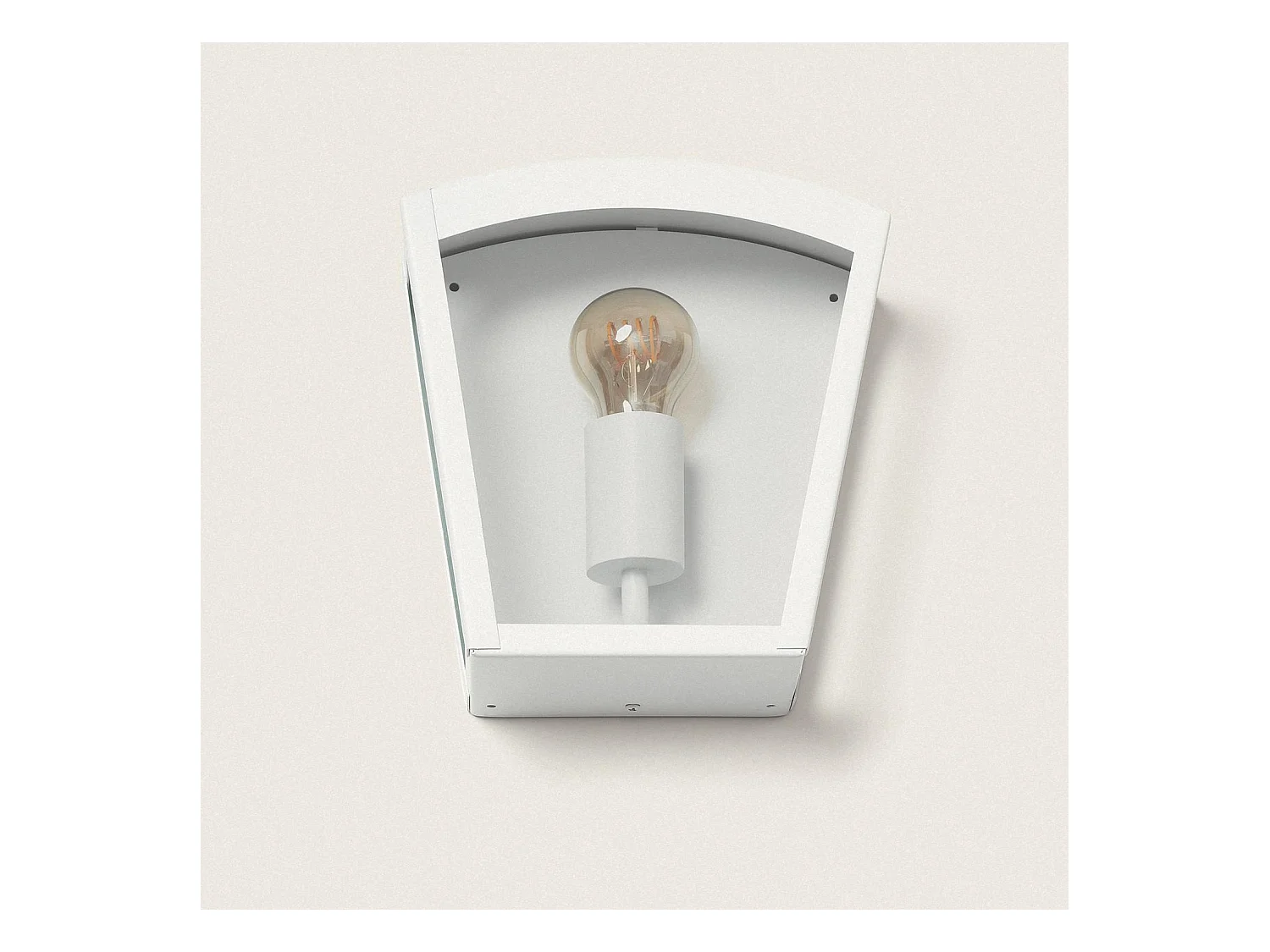 Aplique de Pared Exterior Acero Inoxidable Zinnia Blanco