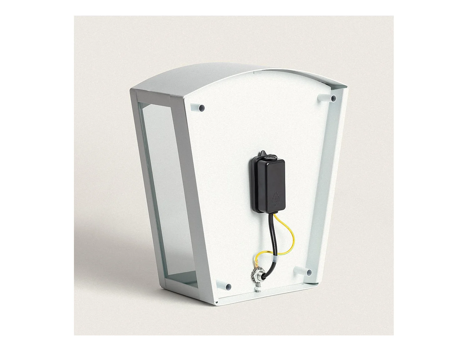 Aplique de Pared Exterior Acero Inoxidable Zinnia Blanco