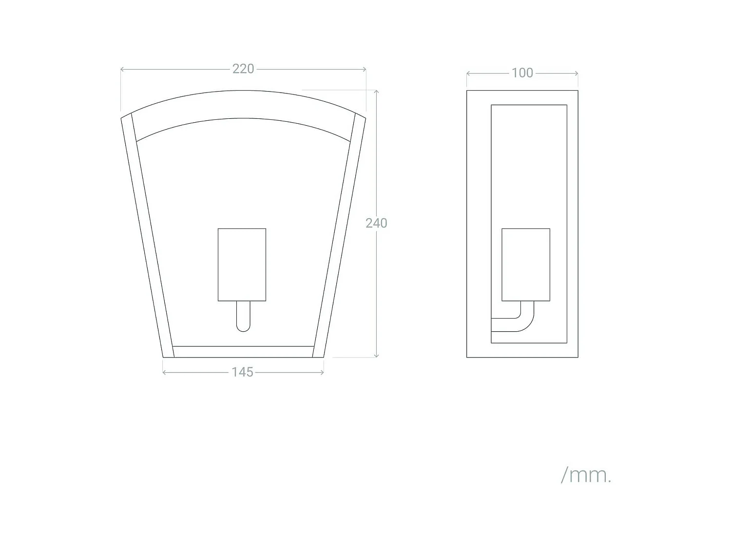 Aplique de Pared Exterior Acero Inoxidable Zinnia Blanco