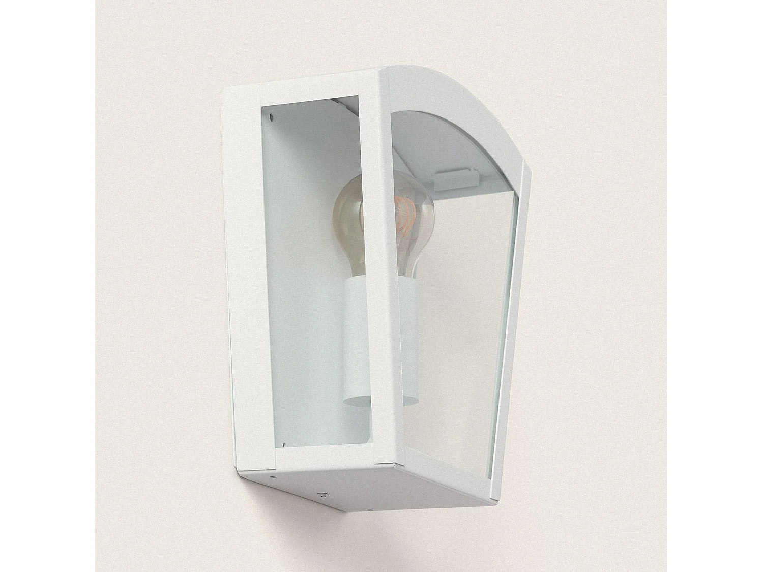 Applique Murale Extérieure Acier Inoxydable Zinnia Blanc