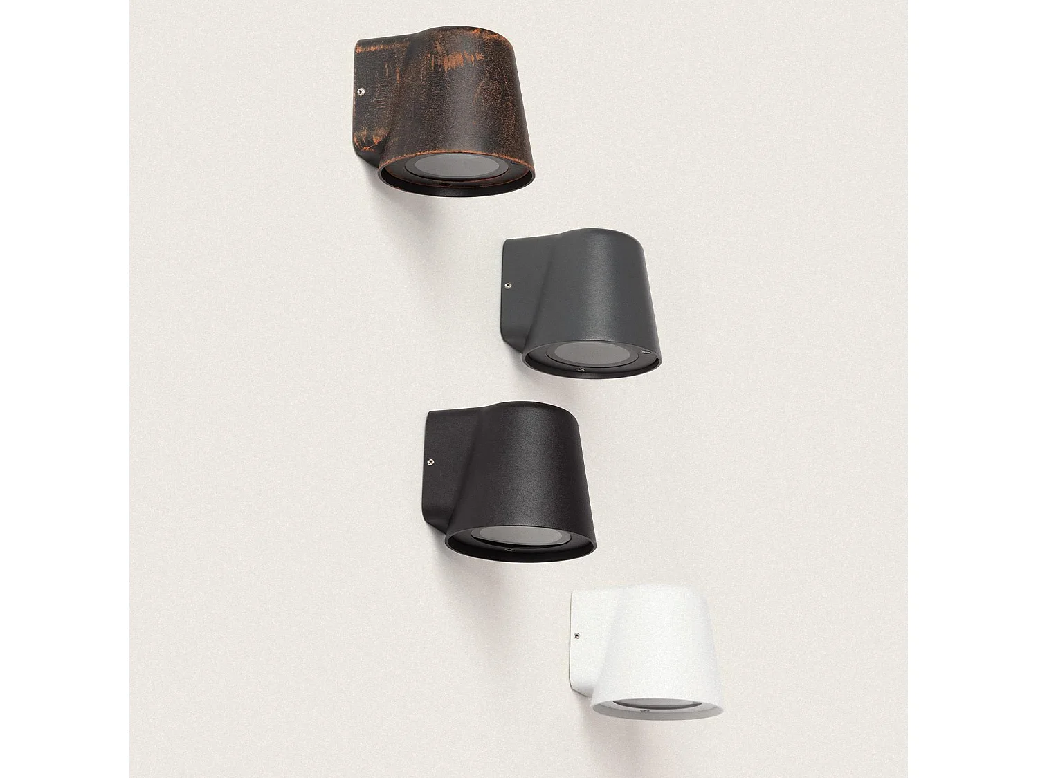 Aplique de Pared Exterior Aluminio Darjan Oroco II Blanco