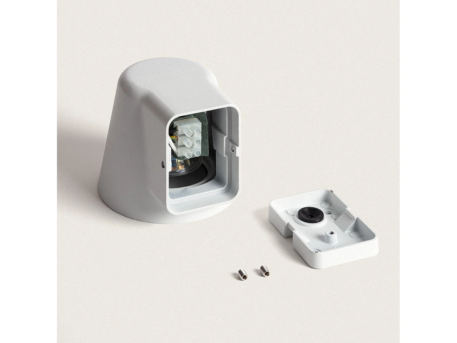 Aplique de Pared Exterior Aluminio Darjan Oroco II Blanco