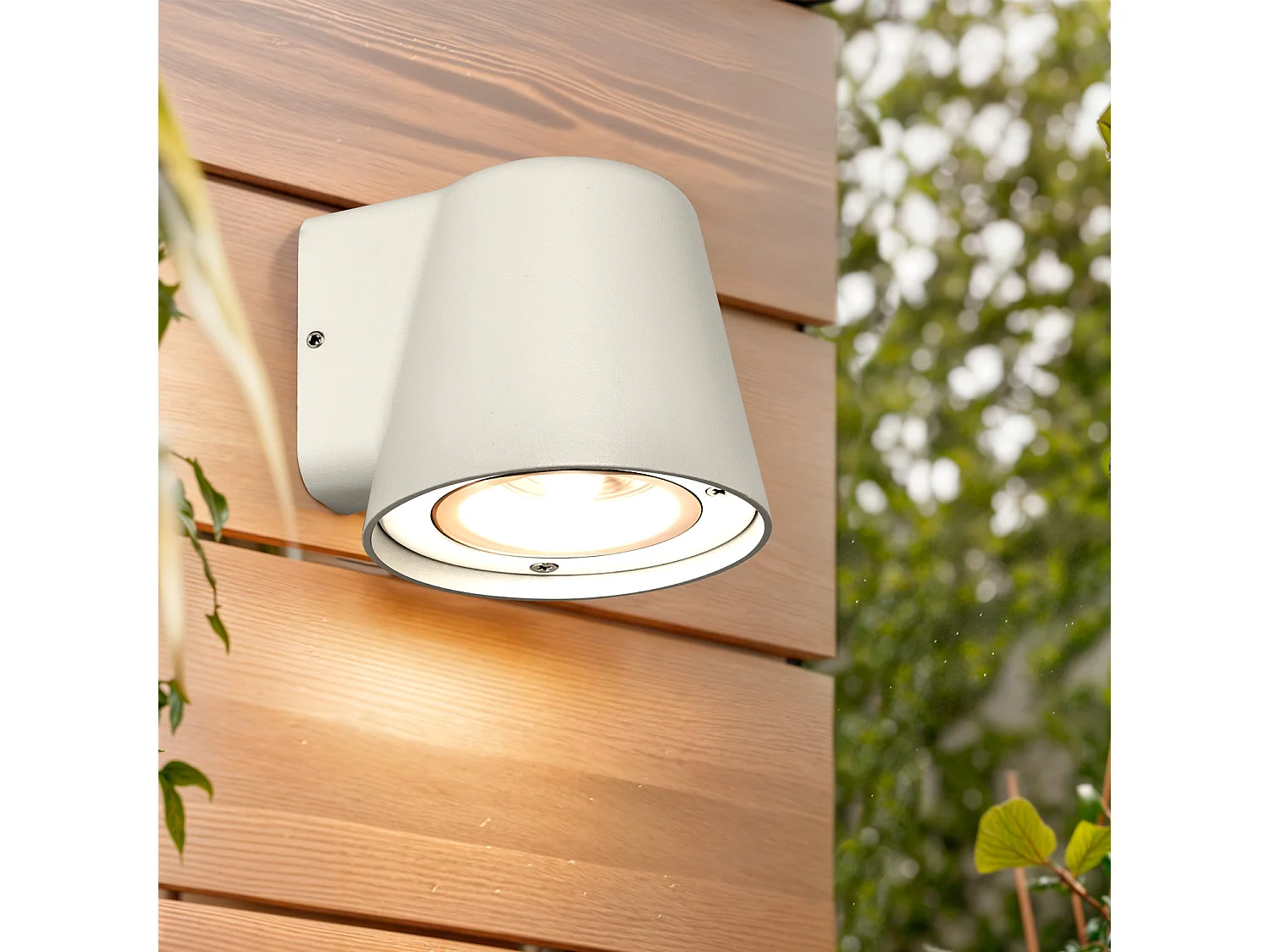 Aplique de Pared Exterior Aluminio Darjan Oroco II Blanco