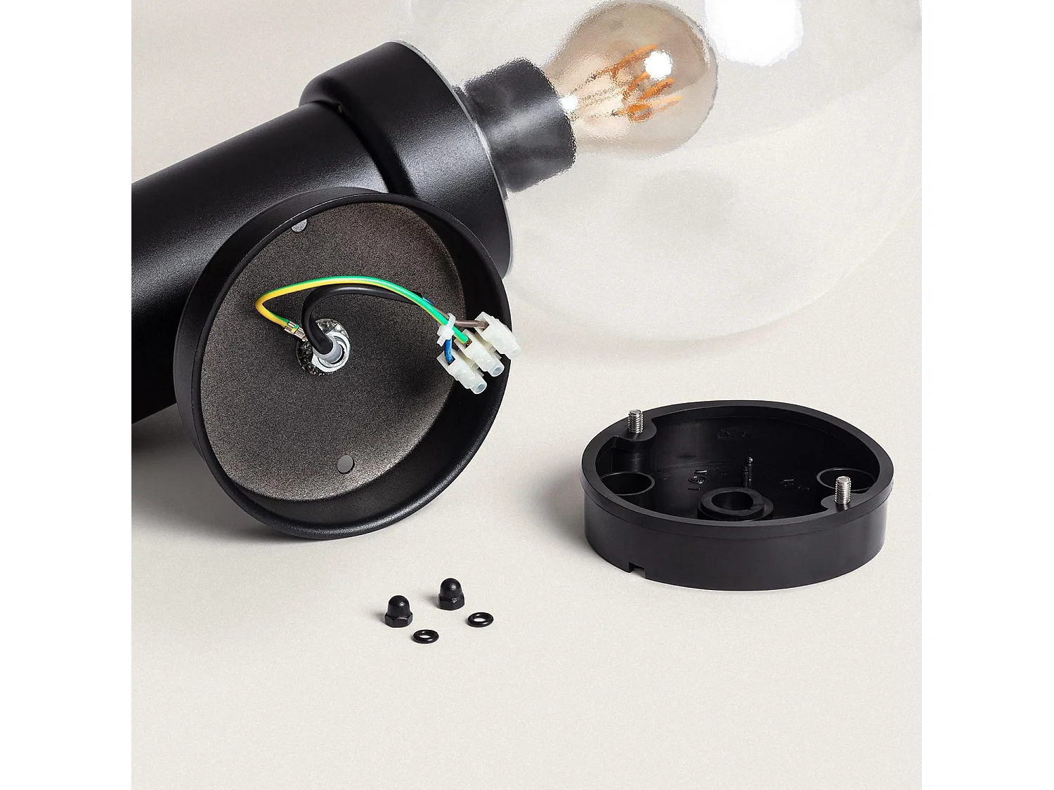 Applique da Parete Esterno Acciaio Inossidabile con Sensore PIR Optic Nero