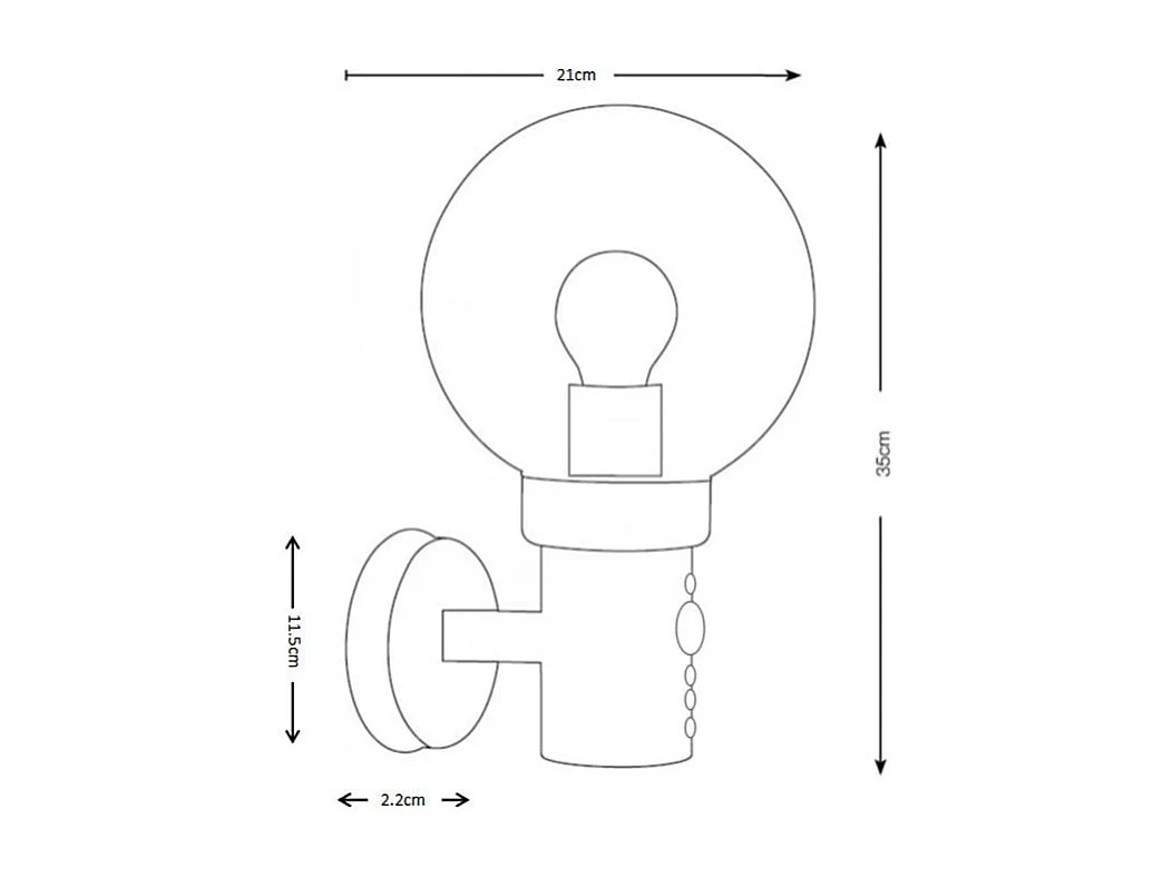 Applique Murale Extérieure Acier Inoxydable avec Détecteur PIR Optic  Noir