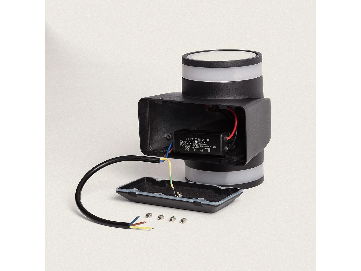 Applique da Parete per Esterni LED 10W Alluminio Superficie Neky Duo Nero