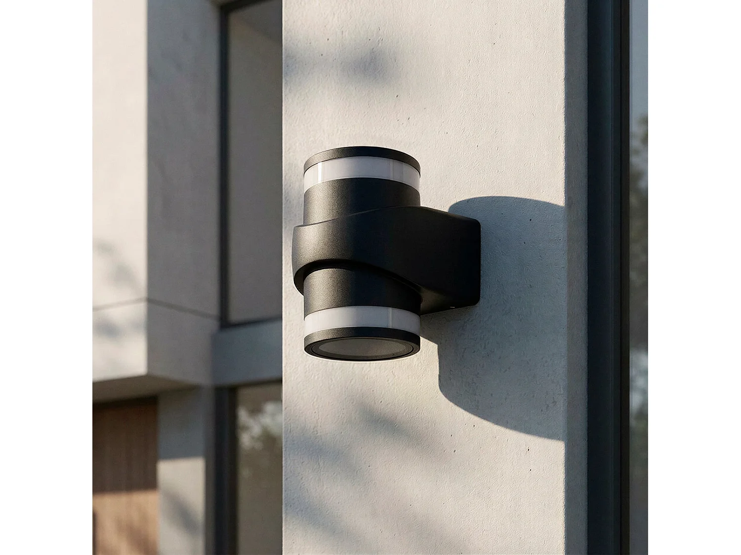 Applique Murale LED Extérieure 10W Aluminium en Saillie Neky Duo Noir