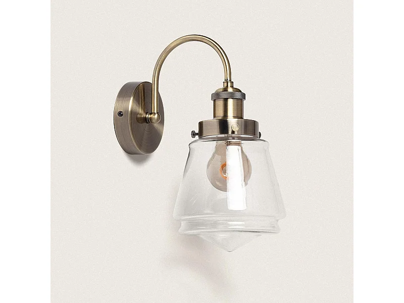 Lampada da Parete in Vetro Ticiano Oro