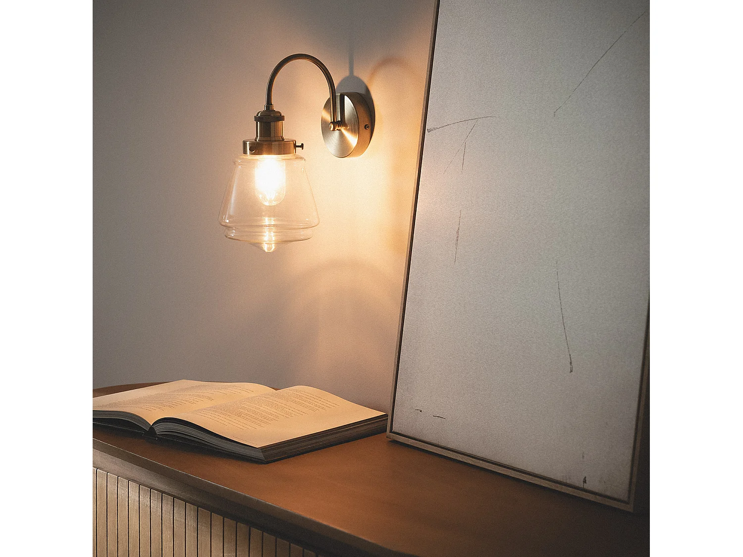 Lámpara de Pared Cristal Ticiano Dorado