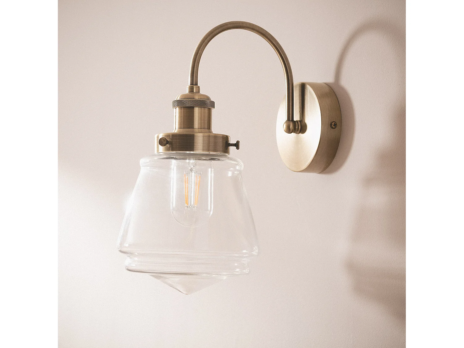 Lámpara de Pared Cristal Ticiano Dorado