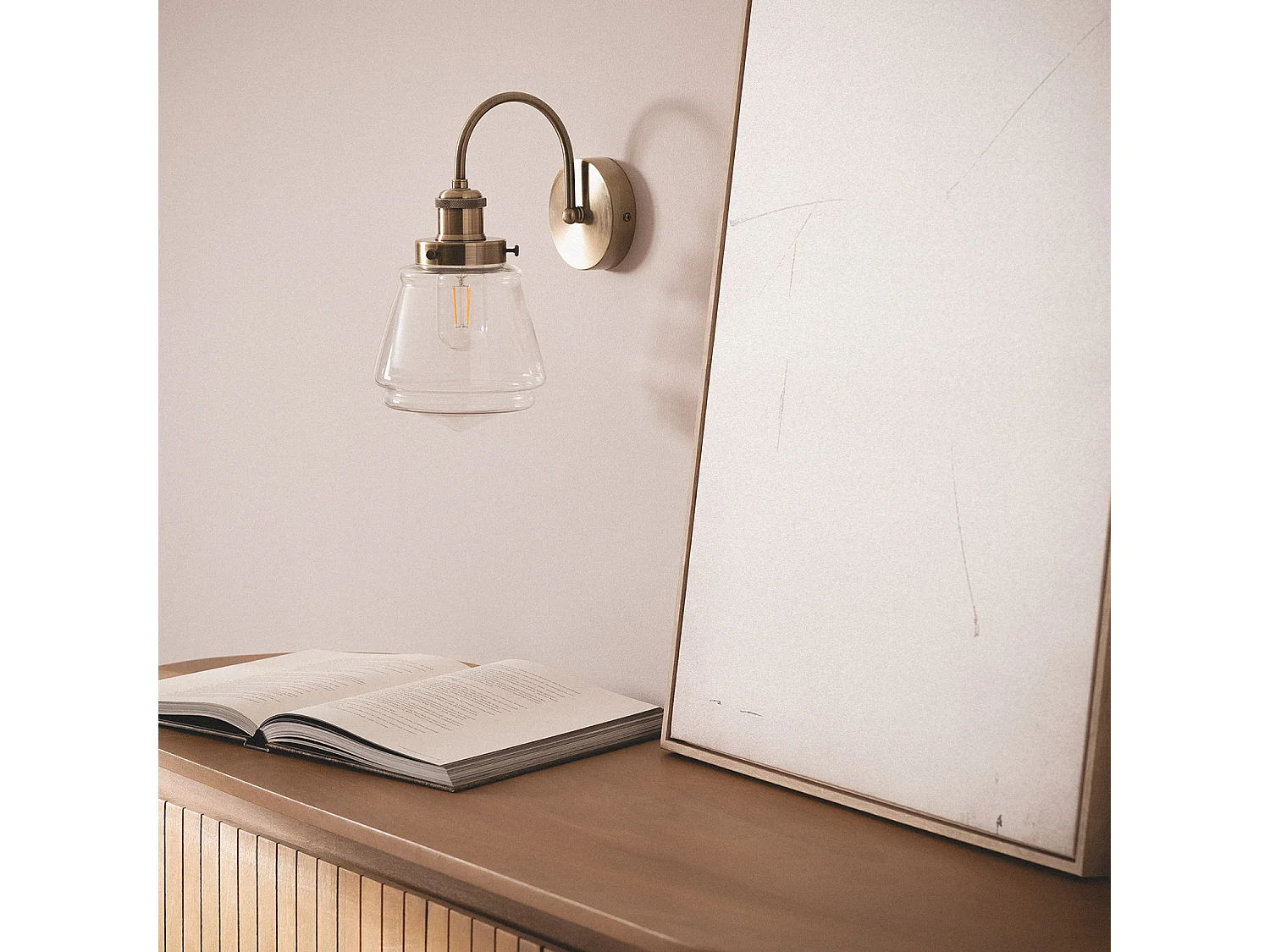 Lámpara de Pared Cristal Ticiano Dorado