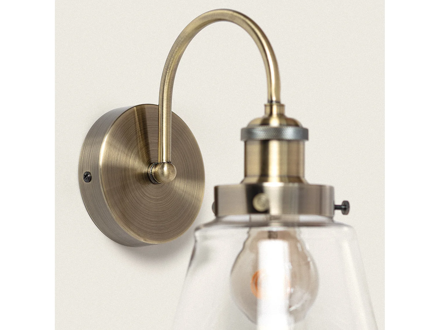 Lámpara de Pared Cristal Ticiano Dorado