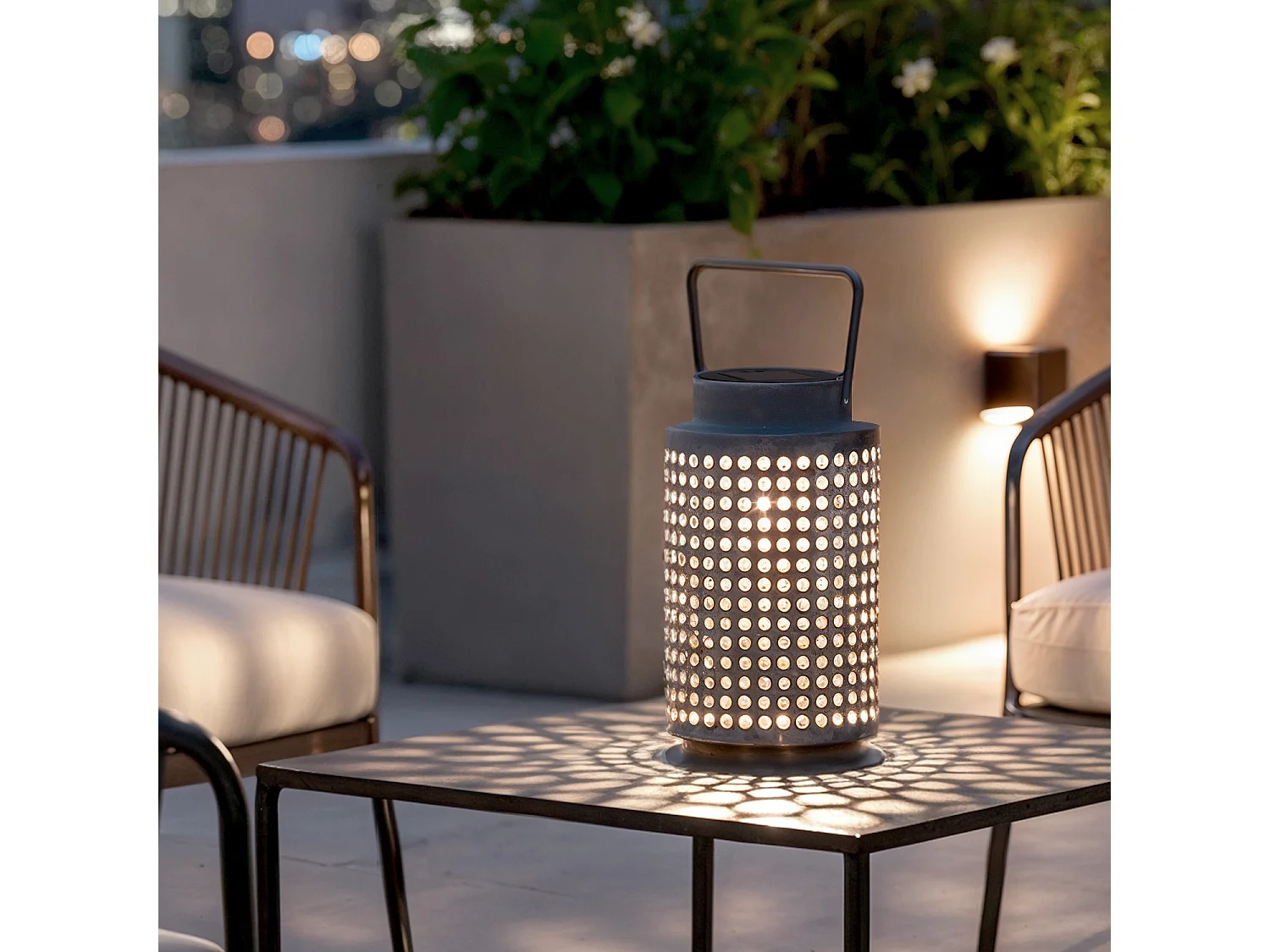 Lámpara de Mesa LED Solar Portátil con Batería Recargable Small Árta Gris Oscuro