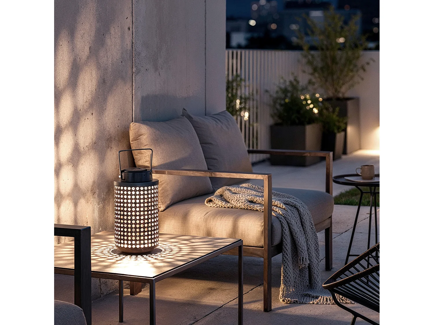 Lámpara de Mesa LED Solar Portátil con Batería Recargable Small Árta Gris Oscuro