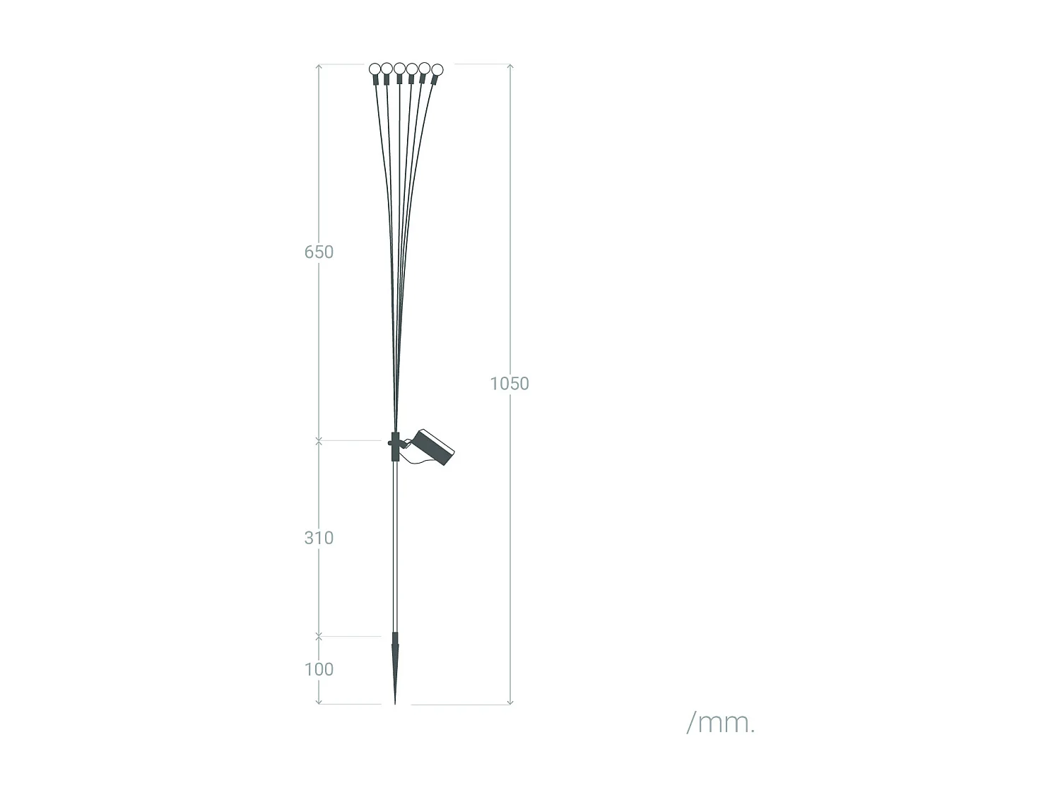 Pack de 6 Piquets LED Solaires Extérieur LightningBug 3000K Blanc chaud
