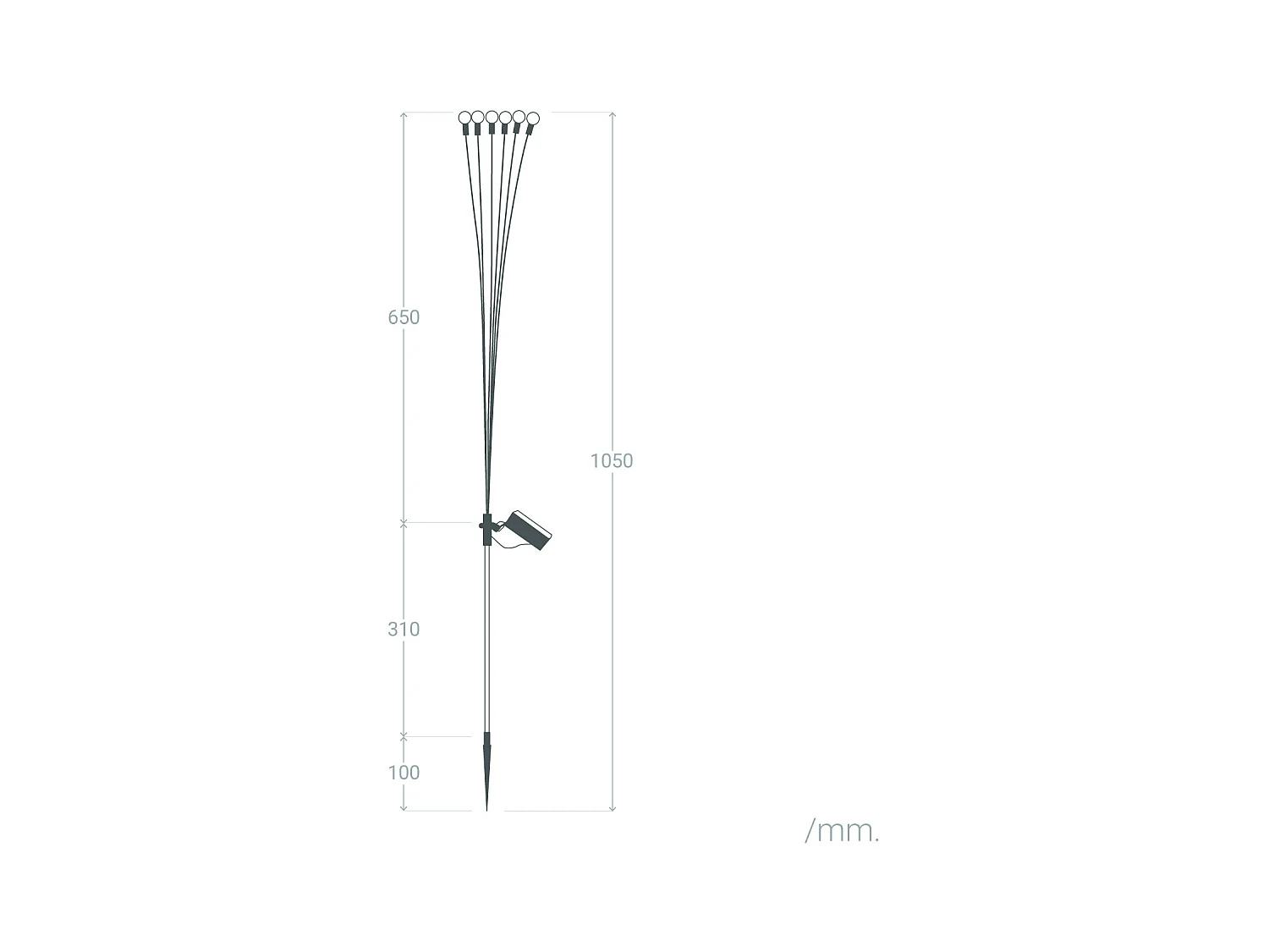 Pack de 6 Pinchos LED Solar Exterior LightningBug 3000K Blanco Cálido