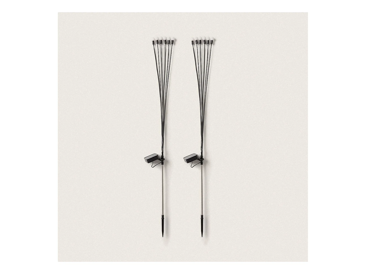 Pack de 2 Piquets LED Solaires Extérieur LightningBug 3000K Blanc chaud