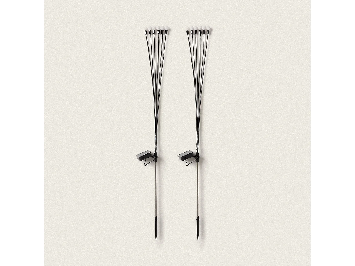 Pack de 2 Pinchos LED Solar Exterior LightningBug 3000K Blanco Cálido