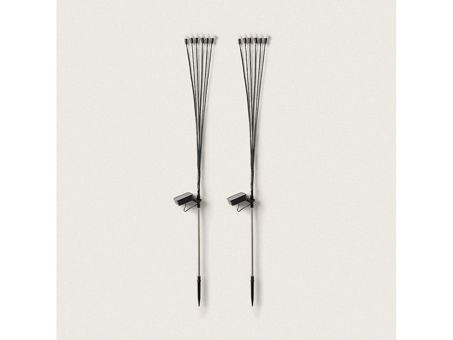 Pack de 2 Pinchos LED Solar Exterior LightningBug 3000K Blanco Cálido